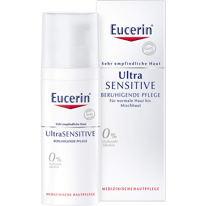 Eucerin UltraSensitive beruhigende Pflege für normale bis Mischhaut, 50 ml Cream