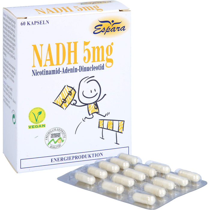 Espara NADH 5 mg mit 5 mg Co-Enzym 1 Kapseln, 60 St. Kapseln