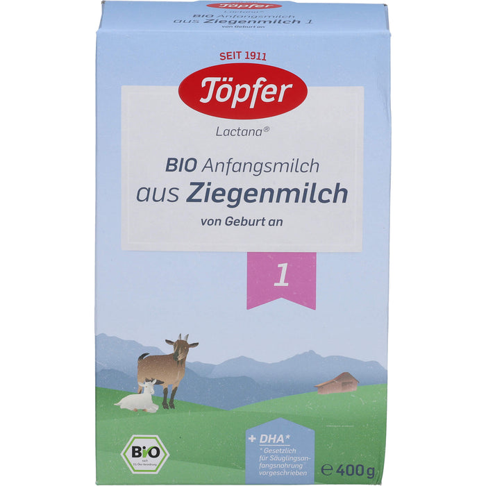 Töpfer Bio Anfangsnahrung auf Ziegenmilchbasis 1, 400 g PUL