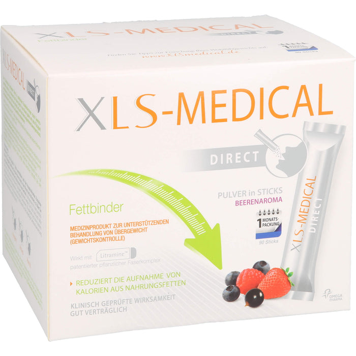 XLS-MEDICAL Fettbinder direkt Sticks mit angenehmem Beerengeschmack, 90 pcs. Sachets