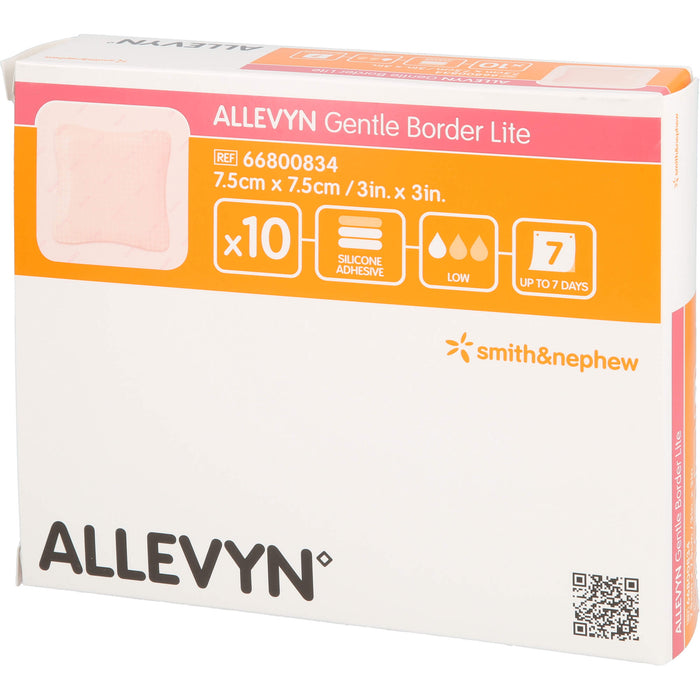 Allevyn Gentle Border Lite 7,5x7,5cm, 10 St VER