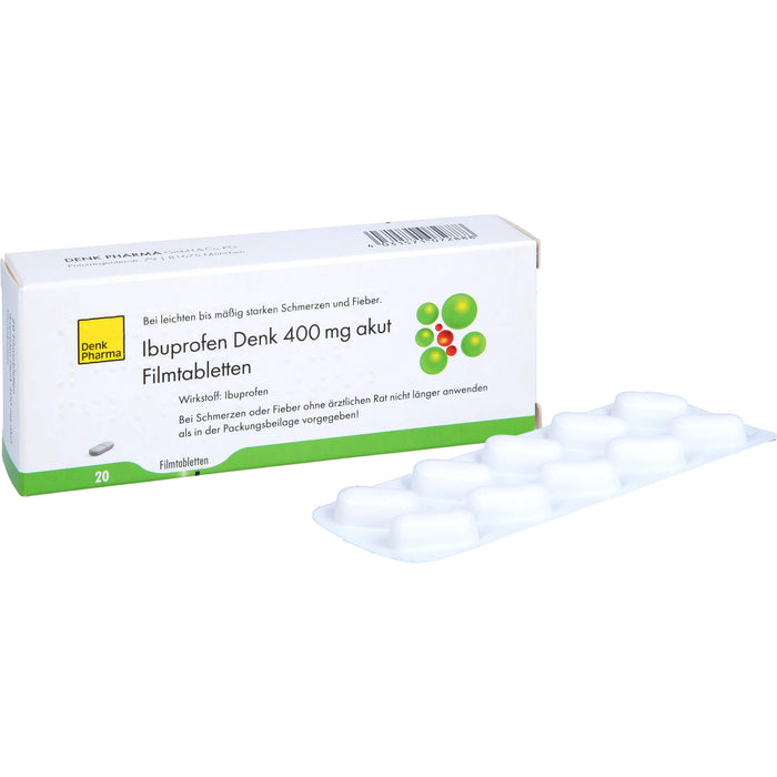 Ibuprofen Denk 400 mg akut Filmtabletten, 20 St FTA