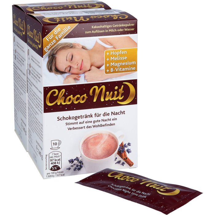 Choco Nuit Drink Schokogetränk Pulver, 20 pc Sachets