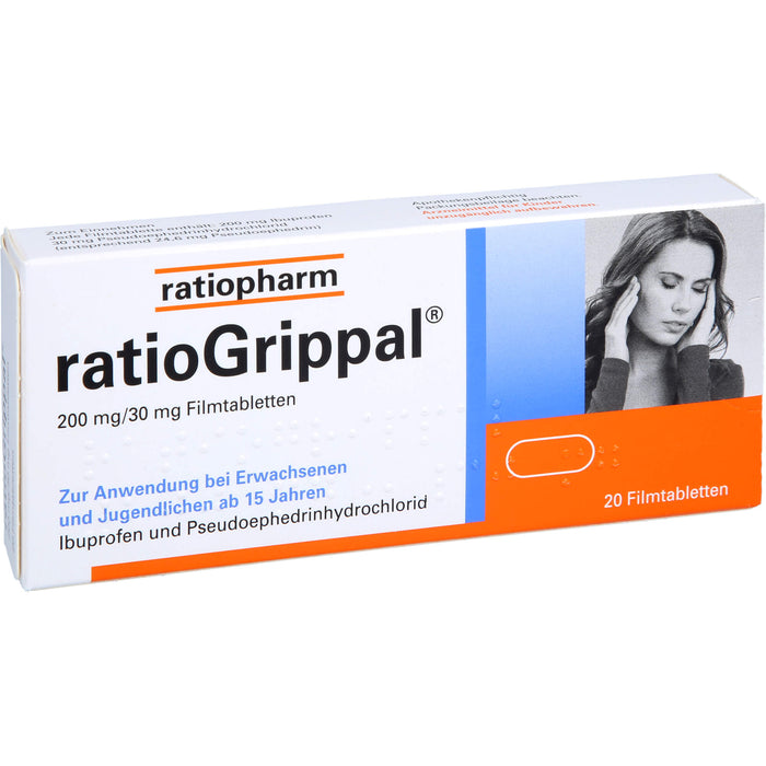 ratioGrippal 200 mg / 30 mg Filmtabletten, 20 pcs. Tablets