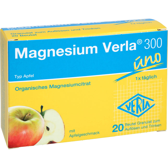 Magnesium Verla 300 uno Typ Apfel Granulat, 20 pcs. Sachets