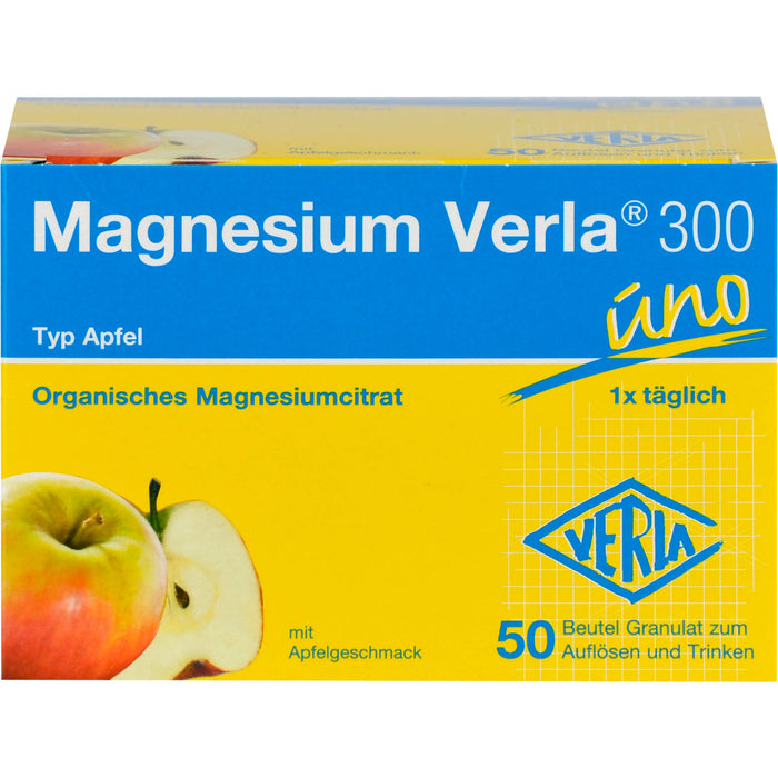 Magnesium Verla 300 uno Typ Apfel Granulat, 50 pc Sachets