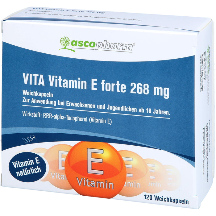 Asco Vitamin E Forte 400 I.E. Kapseln, 120 pcs. Capsules