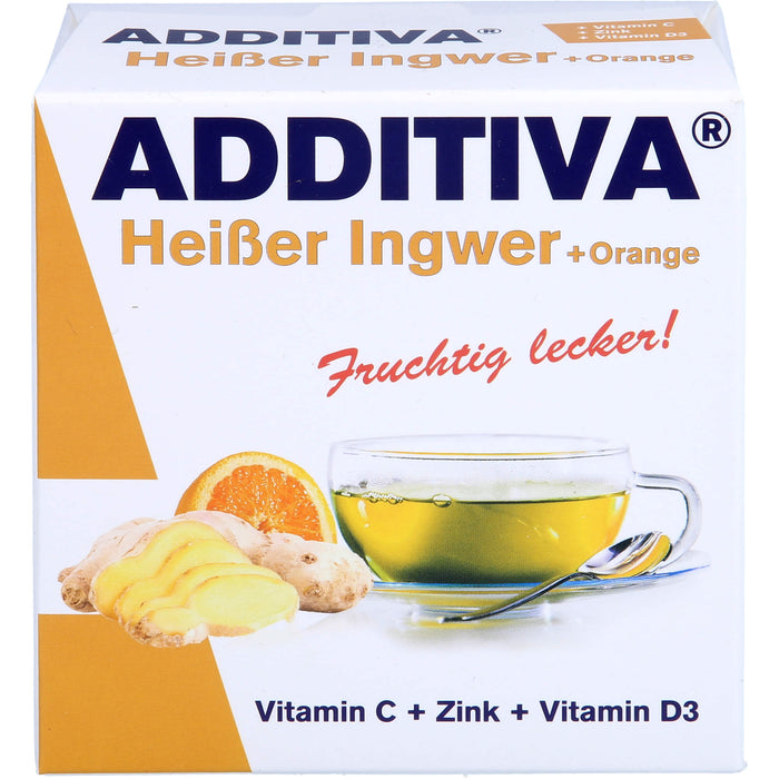 ADDITIVA Heißer Ingwer + Orange Sachets, 120 g Poudre
