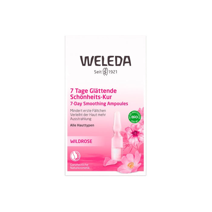 WELEDA Wildrose 7 Tage Glättende Schönheits-Kur Ampullen, 7 pcs. Ampoules