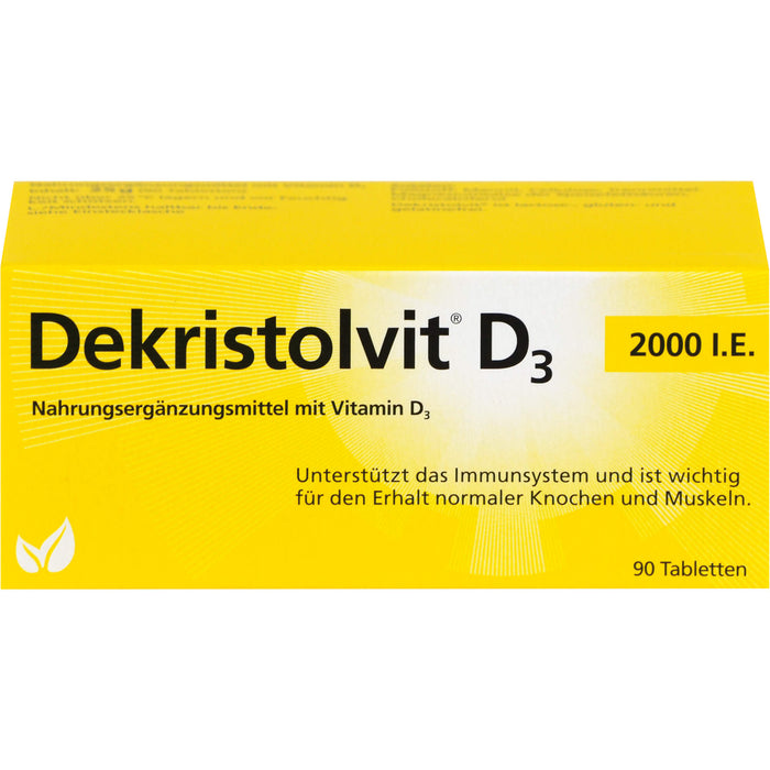 Dekristolvit D3 2000 I.E. Tabletten unterstützt das Immunsystem, 90 pcs. Tablets