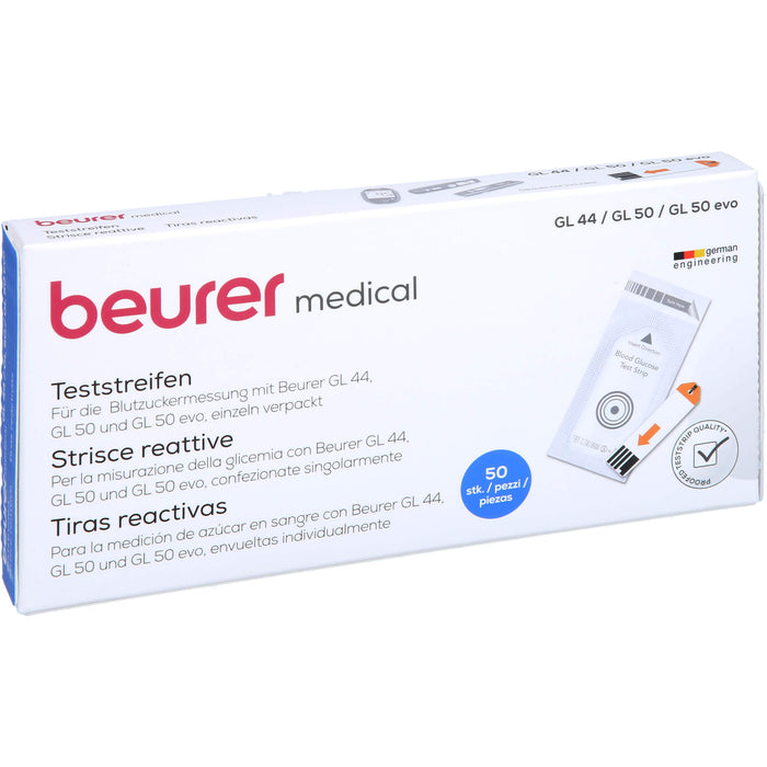 beurer medical Blutzucker Teststreifen, 50 pc Bandelettes réactives