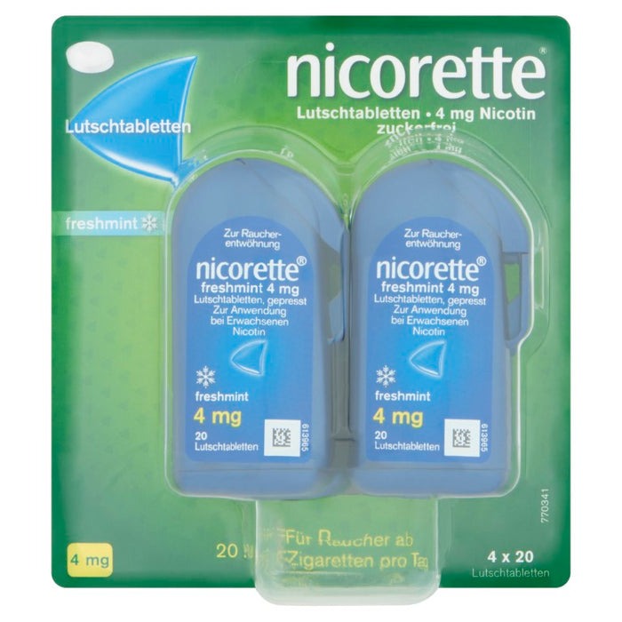 nicorette Lutschtabletten 4 mg Nicotin zuckerfrei, 80 pc Tablettes