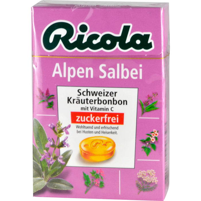 Ricola Alpen Salbei Schweizer Kräuterbonbons zuckerfrei, 50 g Candies