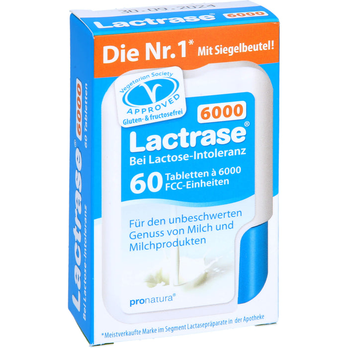 Lactrase 6000 bei Lactose-Intoleranz Tabletten, 60 pc Tablettes