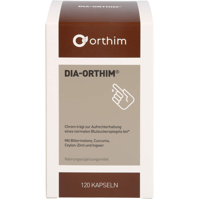 DIA-ORTHIM Kapseln zur Aufrechterhaltung eines normalen Blutzuckerspiegels, 120 pcs. Capsules