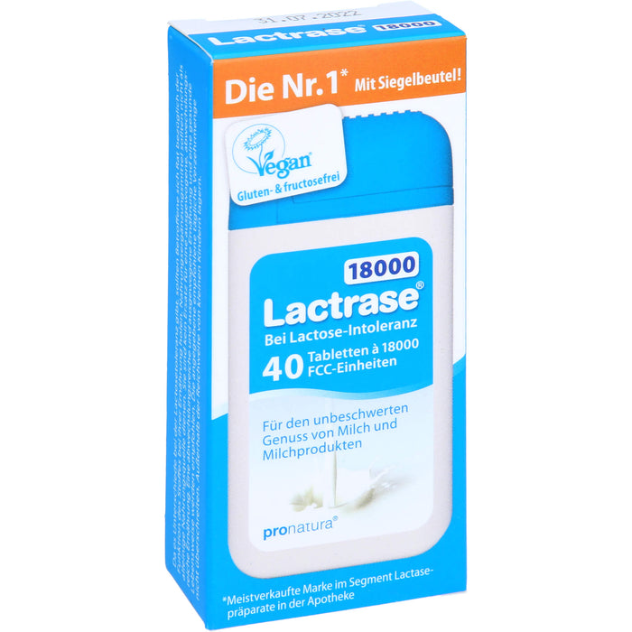 Lactrase 18000 bei Lactose-Intoleranz Tabletten, 40 St. Tabletten