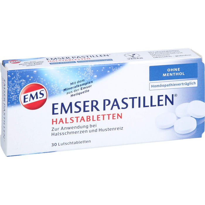 EMSER Pastillen Halstabletten ohne Menthol, 30 St. Tabletten