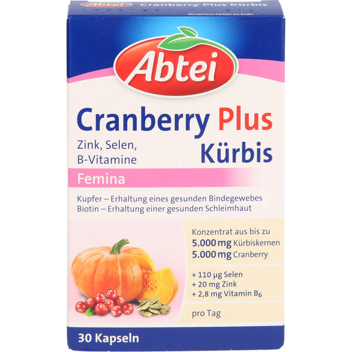 Abtei Cranberry plus Kürbis Femina Kapseln, 30 pcs. Capsules