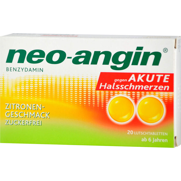 neo-angin Benzydamin Zitronengeschmack Lutschtabletten, 20 St. Tabletten