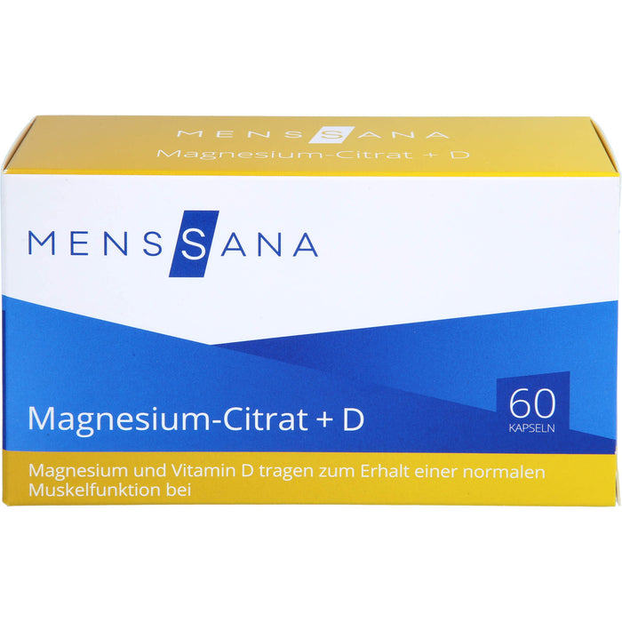 Magnesium-Citrat + D MensSana, 60 pc Capsules