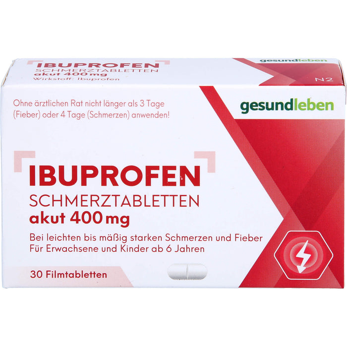 gesundleben Ibuprofen Schmerztabletten 400 mg, 30 St. Tabletten