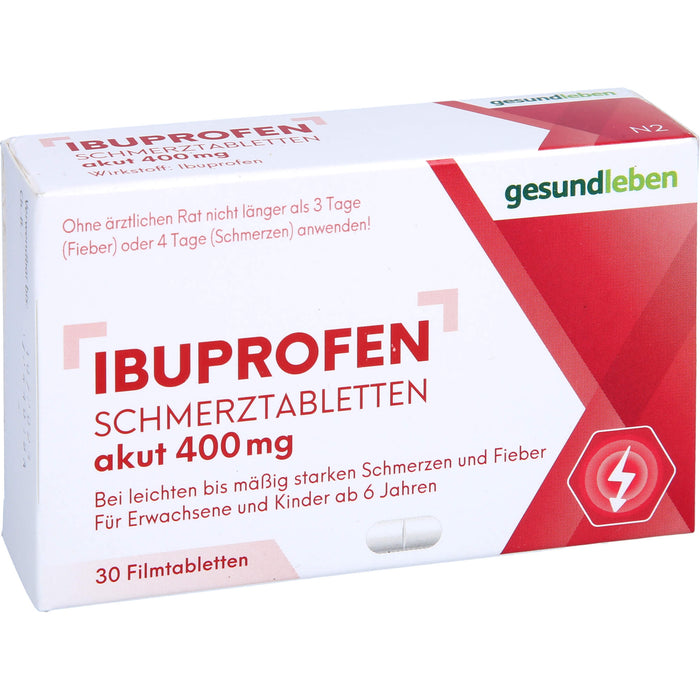 gesundleben Ibuprofen Schmerztabletten 400 mg, 30 St. Tabletten