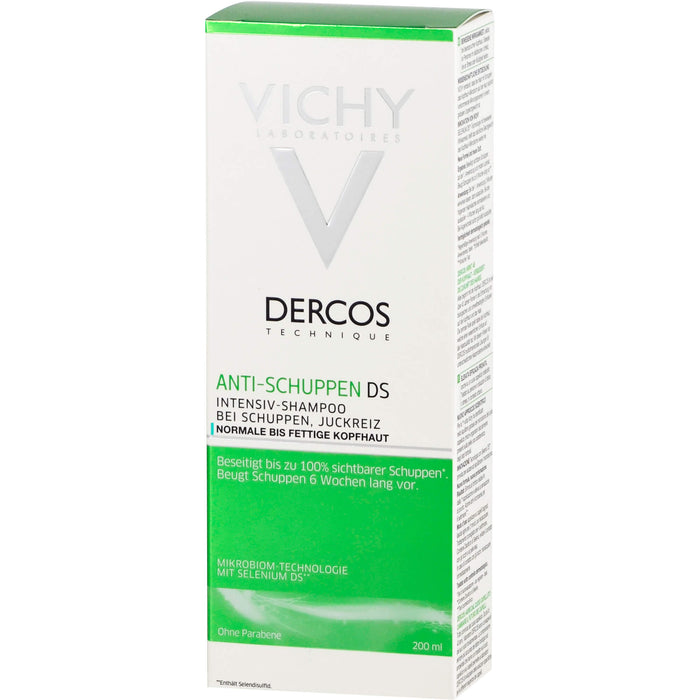 VICHY Dercos Anti-Schuppen DS Intensiv-Shampoo bei Juckreiz, 200 ml Shampoing