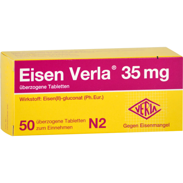 Eisen Verla 35 mg Tabletten gegen Eisenmangel, 50 pcs. Tablets