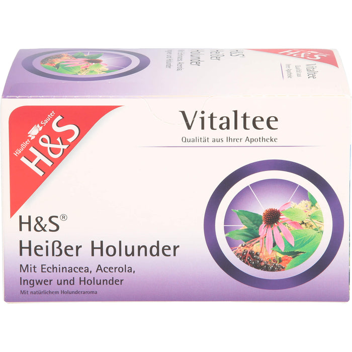 H&S Heißer Holunder Vitaltee, 20X2.0 g FBE