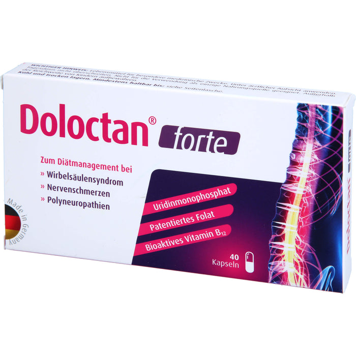 Doloctan forte Kapseln bei Wirbelsäulensyndrom, Nervenschmerzen und Polyneuropathien, 40 pcs. Capsules