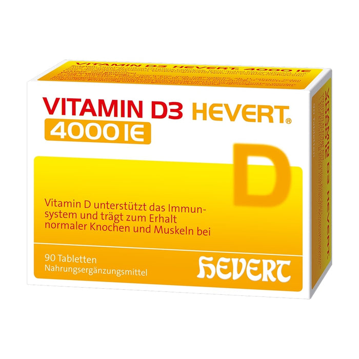 Vitamin D3 HEVERT 4000 IE Tabletten, 90 pcs. Tablets