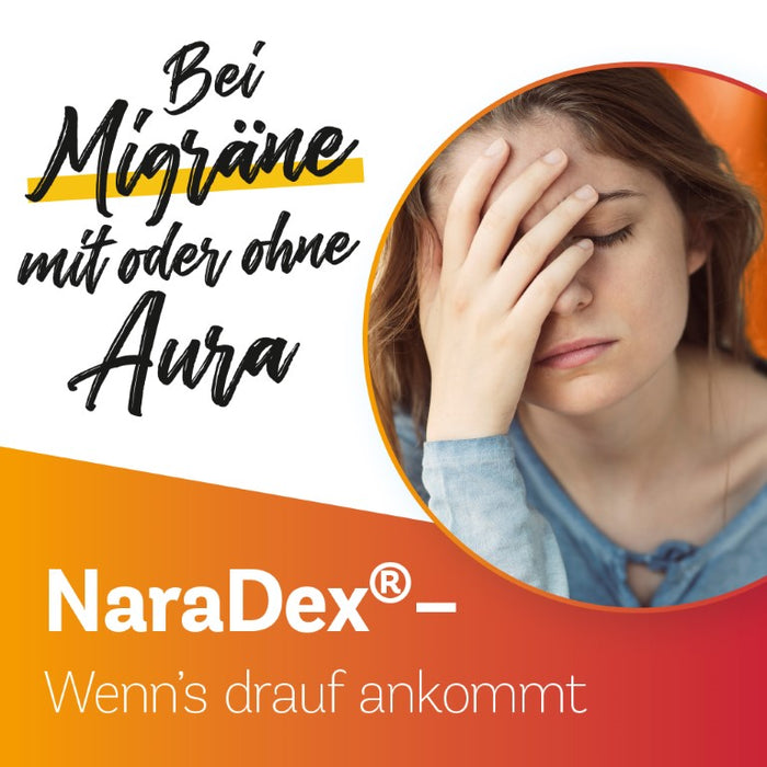 NaraDex 2,5 mg Tabletten gegen Migräne, 2 pcs. Tablets