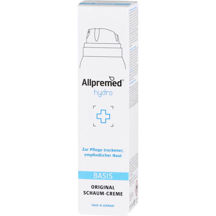 Allpremed hydro Basispflege Lipid-Schaum-Creme für trockene und empfindliche Haut, 100 ml Schaum