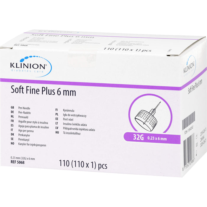 Klinion Soft fine plus Pen-Nadeln 6mm 32 G, 110 St KAN