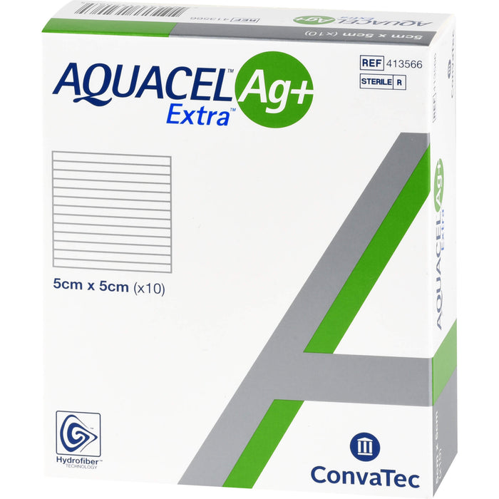 Aquacel Ag Extra 5x5cm Kompressen, 10 St KOM