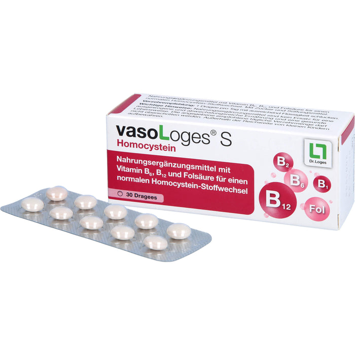 vasoLoges S Homocystein Dragees, 30 St. Tabletten