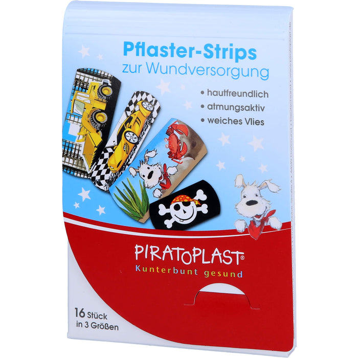 PIRATOPLAST Pflasterstrips in drei Größen für Jungs, 16 St. Pflaster