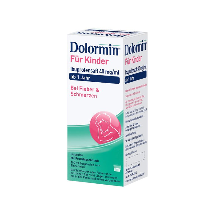 Dolormin für Kinder Ibuprofensaft 40 mg/ml ab 1 Jahr, 100 ml Lösung