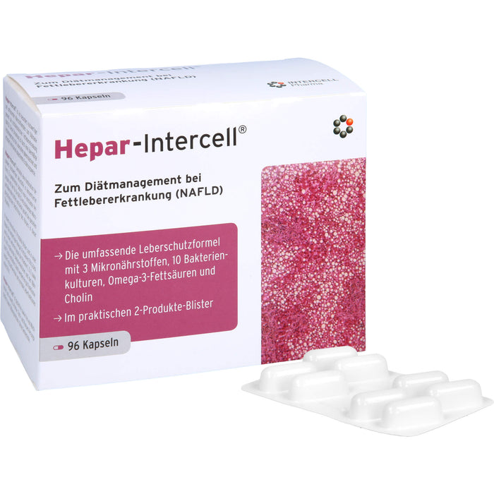 Hepar-Intercell Kapseln bei nichtalkoholischer Fettlebererkrankung, 96 St. Kapseln