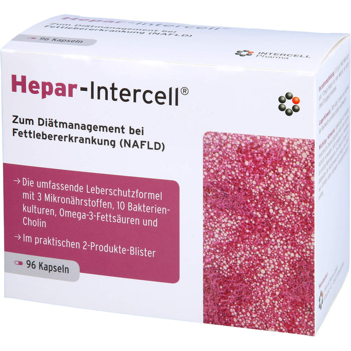 Hepar-Intercell Kapseln bei nichtalkoholischer Fettlebererkrankung, 96 St. Kapseln