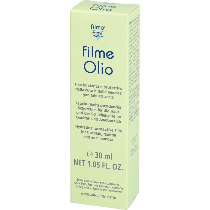 Filme Olio feuchtigkeitsspendender Schutzfilm für die Haut und der Schleimhäute im Genital- und Analbereich, 30 ml Huile