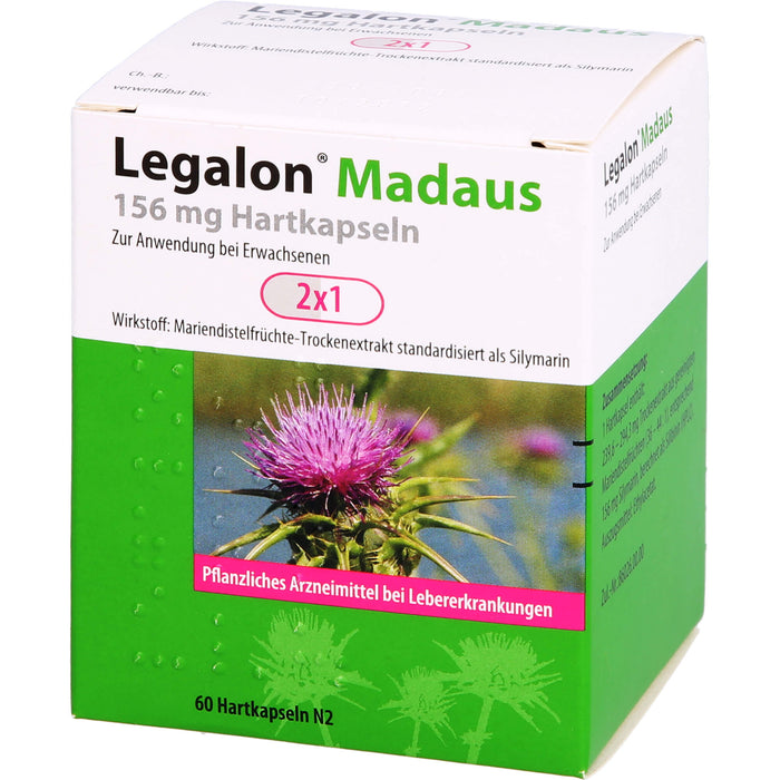 Legalon Madaus 156 mg Hartkapseln bei Lebererkrankungen, 60 pcs. Capsules