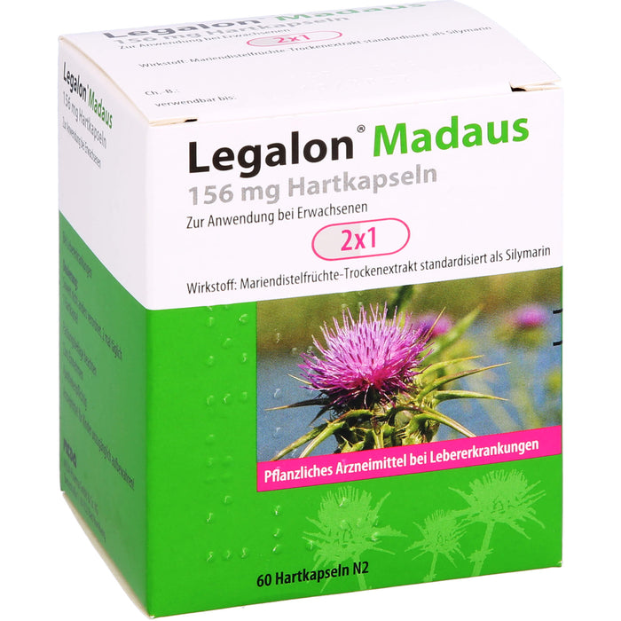 Legalon Madaus 156 mg Hartkapseln bei Lebererkrankungen, 60 pc Capsules