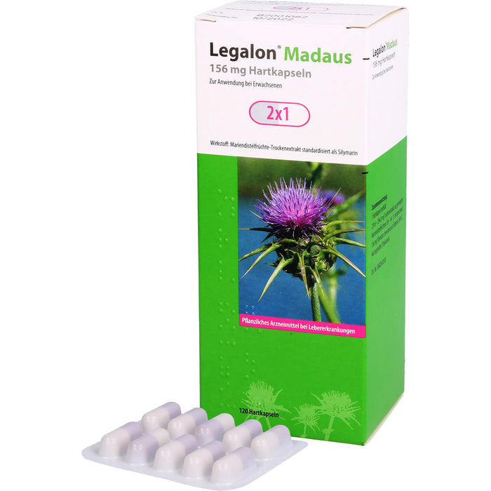 Legalon Madaus 156 mg Hartkapseln bei chronisch-entzündlichen Lebererkrankungen, 120 pc Capsules