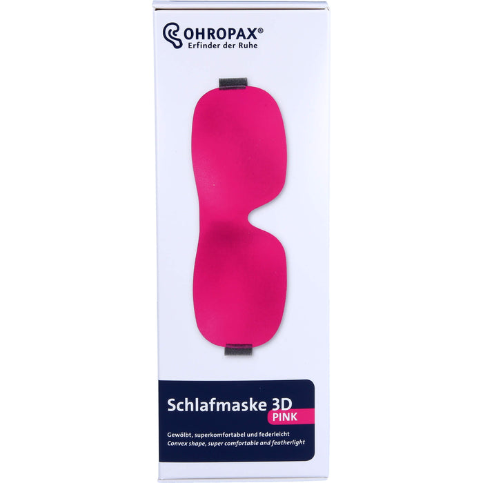 OHROPAX Schlafmaske 3D Pink, 1 pc Bouchons d'oreilles