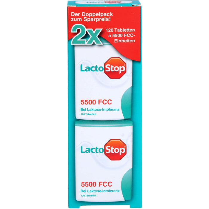 Lactostop 5,500 FCC Tabletten Klickspender bei Lactose-Intoleranz, 240 pcs. Tablets