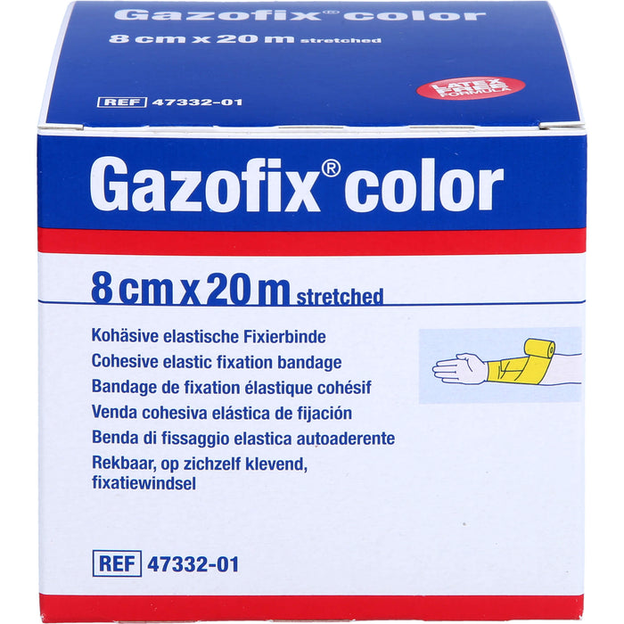 Gazofix color kohäsive Fixierbinde gelb 20m x 8cm, 1 St BIN