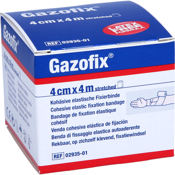 Gazofix kohäsive Fixierbinde 4m x 4cm, 1 St BIN