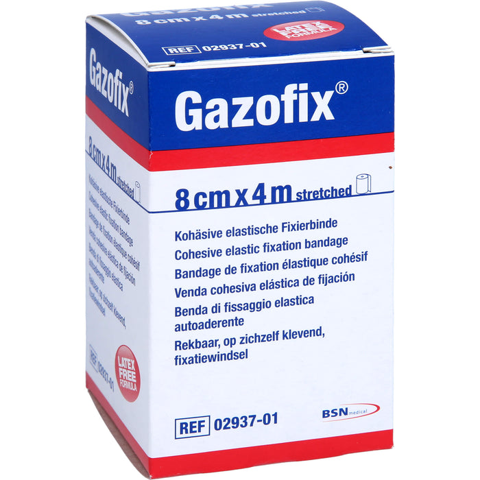 Gazofix kohäsive elastische Fixierbinde 4m x 8cm, 1 pc Bandage