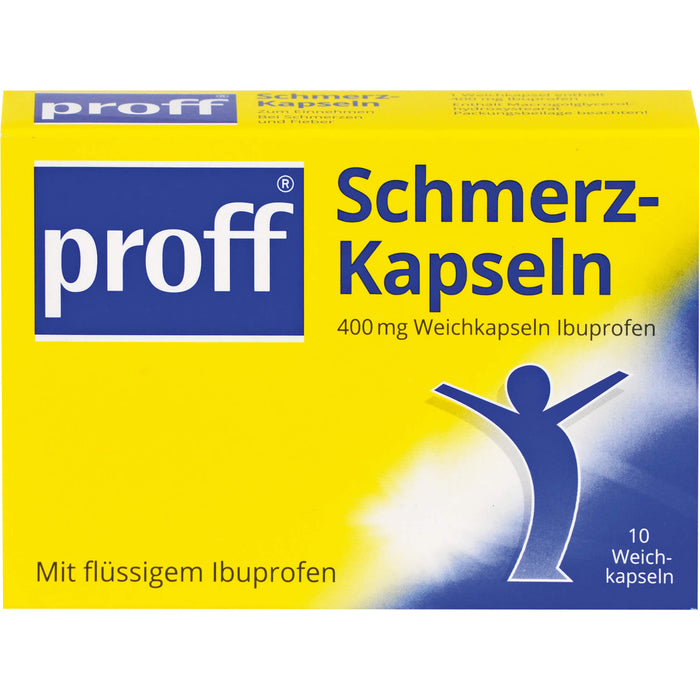 proff 400 mg Ibuprofen Schmerzkapseln bei Schmerzen und Fieber, 10 pc Capsules